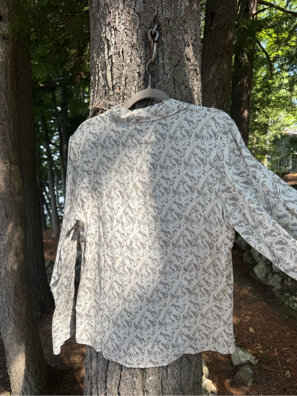 Zanella Platinum Made In Italy Rayon Printed Buttondown 8 - Picture 9 of 11